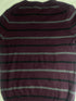 Vintage Nautica Striped Crewneck Jumper - Burgundy & Grey (Size S)