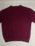 Vintage Nautica V-Neck Cotton Jumper - Burgundy (Size M)
