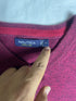 Vintage Nautica V-Neck Cotton Jumper - Burgundy (Size M)
