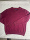 Vintage Nautica V-Neck Cotton Jumper - Burgundy (Size M)