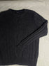 Vintage Nautica Cable Knit Cotton Jumper - Charcoal Grey (Size M)