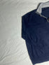 Vintage Nautica Striped Collar Quarter Zip Sweater - Black (Size L)