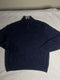 Vintage Nautica Striped Collar Quarter Zip Sweater - Black (Size L)