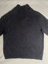 Vintage Nautica Striped Collar Quarter Zip Sweater - Black (Size L)