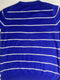 Vintage Calvin Klein Striped Crewneck Knit Sweater - Royal Blue & White (Size M)