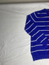 Vintage Calvin Klein Striped Crewneck Knit Sweater - Royal Blue & White (Size M)