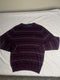 Vintage Nautica Striped Crewneck Jumper - Burgundy & Grey (Size S)