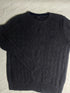 Vintage Nautica Cable Knit Cotton Jumper - Charcoal Grey (Size M)