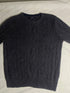 Vintage Nautica Cable Knit Cotton Jumper - Charcoal Grey (Size M)