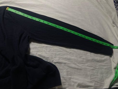 Vintage Nautica Navy Blue Cotton-Modal Crewneck Jumper (Size L)