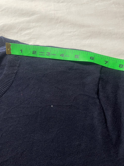 Vintage Nautica Navy Blue Cotton-Modal Crewneck Jumper (Size L)