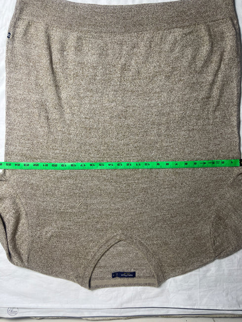 Vintage Nautica V-Neck Knit Jumper - Oatmeal Beige (Size XL)