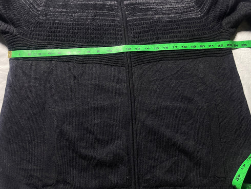 Vintage Calvin Klein Full Zip Knit Cardigan Sweater - Black (Size L)