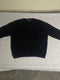 Authentic Polo by Ralph Lauren Ribbed Crewneck Sweater – Black with Purple Pony (Size Large) - Vint Drop