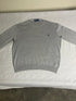 Authentic Polo by Ralph Lauren Ribbed Crewneck Sweater – Heather Grey with Navy Pony (Size Large) - Vint Drop