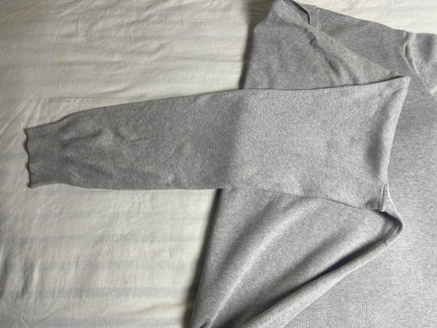 Authentic Polo by Ralph Lauren Ribbed Crewneck Sweater – Heather Grey with Navy Pony (Size Large) - Vint Drop