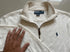 Polo Ralph Lauren Men's Quarter-Zip Sweatshirt – Off-White / Cream (Size L) - Vint Drop
