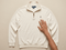 Polo Ralph Lauren Men's Quarter-Zip Sweatshirt – Off-White / Cream (Size L) - Vint Drop