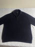 Vintage Calvin Klein Black Ribbed Quarter-Zip Sweater - Size XXL - Vint Drop