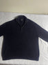 Vintage Calvin Klein Black Ribbed Quarter-Zip Sweater - Size XXL - Vint Drop