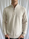 Vintage Calvin Klein Jeans Quarter-Zip Knit Sweater - Cream / Off-White (Size L) - Vint Drop