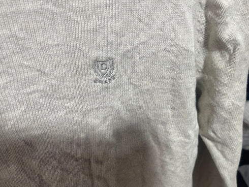 Vintage CHAPS Knit Crewneck Sweater – Light Grey - Vint Drop