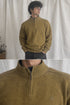 Vintage Nautica Quarter Zip Knit Sweater - Beige / Tan (XL) - Vint Drop