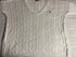 Vintage Polo Ralph Lauren Cable-Knit V-Neck Sweater - White Pima Cotton (XS) - Vint Drop