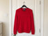 Vintage Polo Ralph Lauren Red Cable-Knit Crewneck Sweater - Size L - Vint Drop