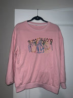 Pink Embroidered Princess Crewneck Sweatshirt