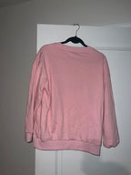 Pink Embroidered Princess Crewneck Sweatshirt