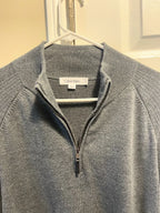 100% Authentic Calvin Klein Men's Quarter-Zip Mock Neck Sweater – Gray (Size Large) - NWOT