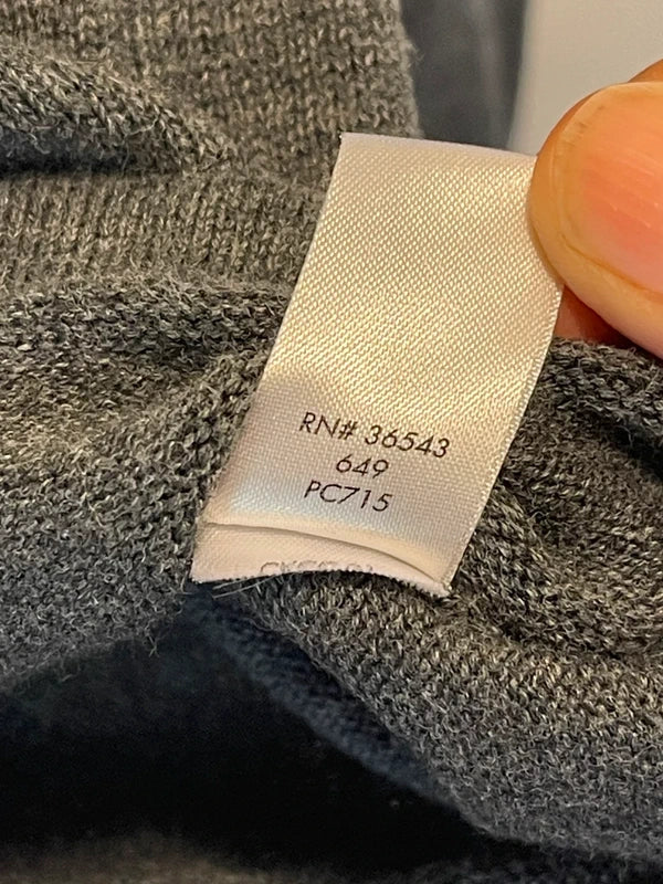 100% Authentic Calvin Klein Men's Quarter-Zip Mock Neck Sweater – Gray (Size Large) - NWOT