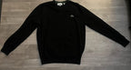 100% Authentic Lacoste Men's V-Neck Cotton Sweater – Classic Black (Size Large)