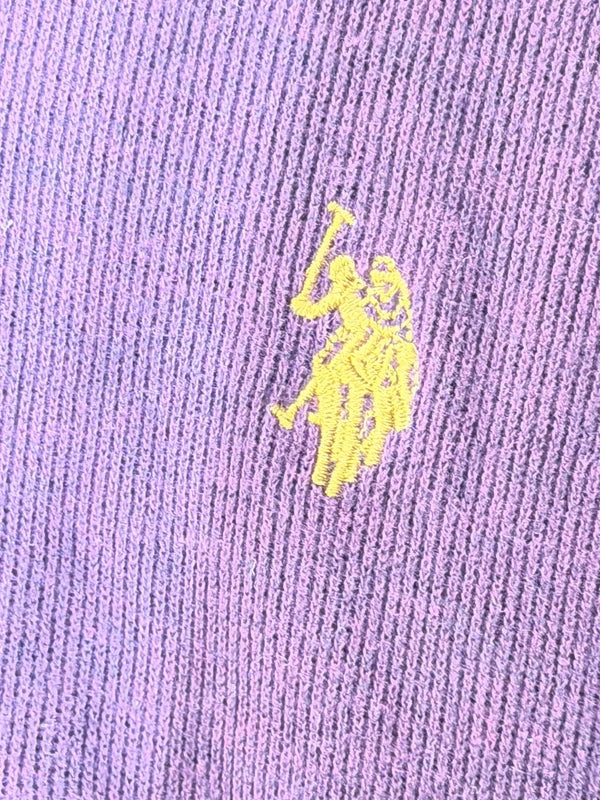 U.S. Polo Assn. Men's Quarter-Zip Sweater – Rich Burgundy (Size Medium)