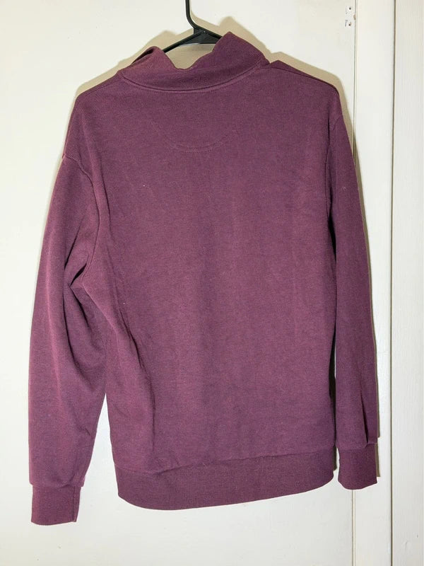 U.S. Polo Assn. Men's Quarter-Zip Sweater – Rich Burgundy (Size Medium)