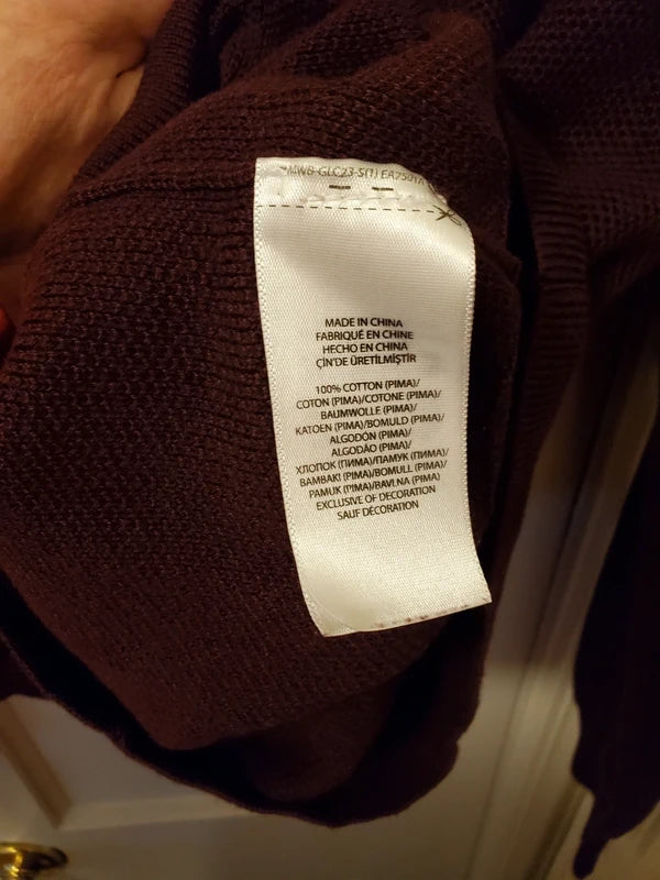 Polo Ralph Lauren Men’s Pima Cotton Quarter-Zip Pullover - Burgundy (Size M)