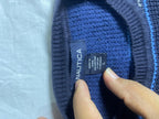 Vintage Nautica V-Neck Knit Sweater - Slate Blue (Size L)