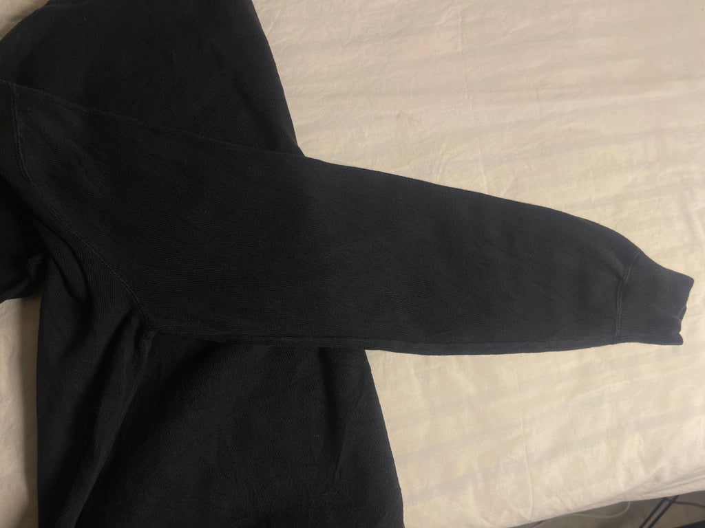 Authentic Polo by Ralph Lauren Ribbed Crewneck Sweater – Black with Purple Pony (Size Large) - Vint Drop