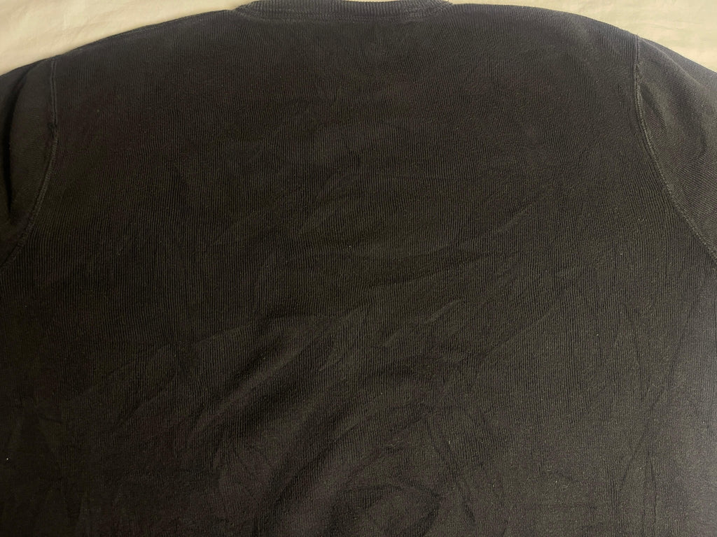 Authentic Polo by Ralph Lauren Ribbed Crewneck Sweater – Black with Purple Pony (Size Large) - Vint Drop
