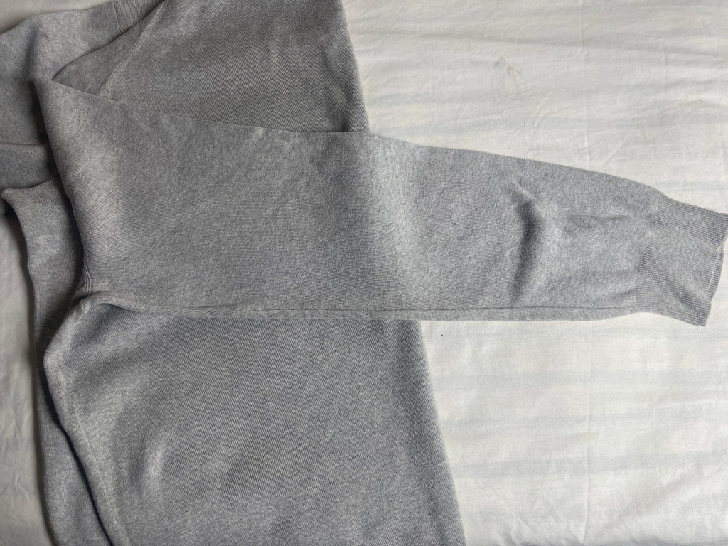 Authentic Polo by Ralph Lauren Ribbed Crewneck Sweater – Heather Grey with Navy Pony (Size Large) - Vint Drop