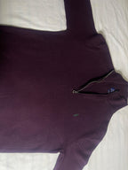 Authentic Polo Ralph Lauren 100% Pima Cotton Quarter-Zip Sweater – Dark Plum (Size Small) - Vint Drop