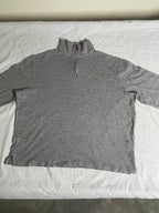 Authentic Polo Ralph Lauren Estate Rib Quarter-Zip Sweater – Heather Grey (Size Large) - Vint Drop