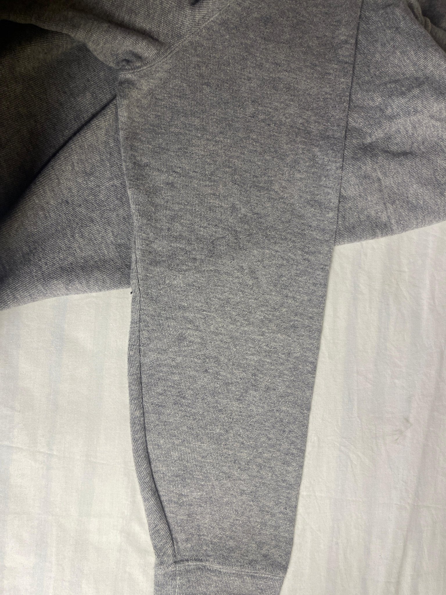 Authentic Polo Ralph Lauren Estate Rib Quarter-Zip Sweater – Heather Grey (Size Large) - Vint Drop