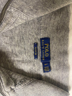 Authentic Polo Ralph Lauren Estate Rib Quarter-Zip Sweater – Heather Grey (Size Large) - Vint Drop