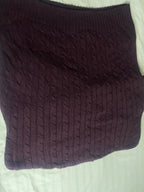 Men’s Premium Cable-Knit Crewneck Jumper – Burgundy / Maroon - Vint Drop