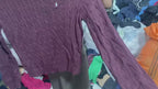 Men’s Premium Cable-Knit Crewneck Jumper – Burgundy / Maroon