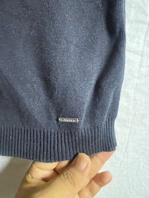 Vintage Calvin Klein Two-Tone Patterned Crewneck Knit Jumper - Vint Drop