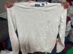 Vintage CHAPS Knit Crewneck Sweater – Light Grey - Vint Drop