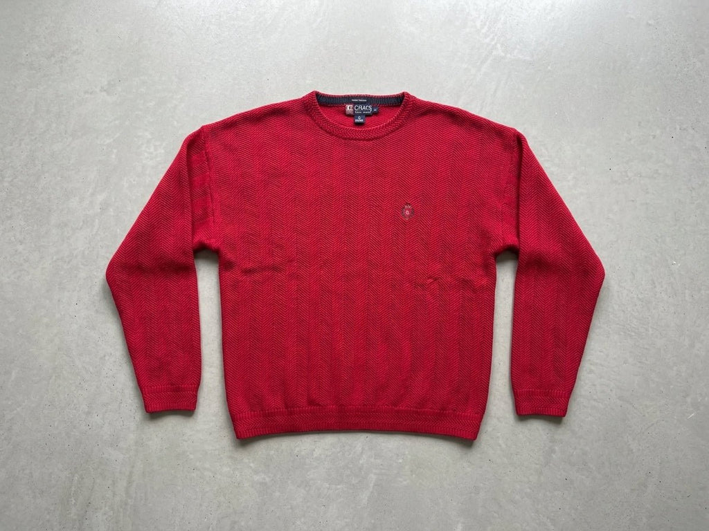 Vintage Chaps Ralph Lauren Knit Sweater Red XXL - Vint Drop